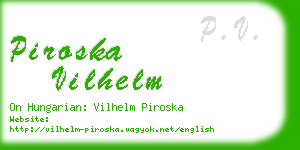 piroska vilhelm business card